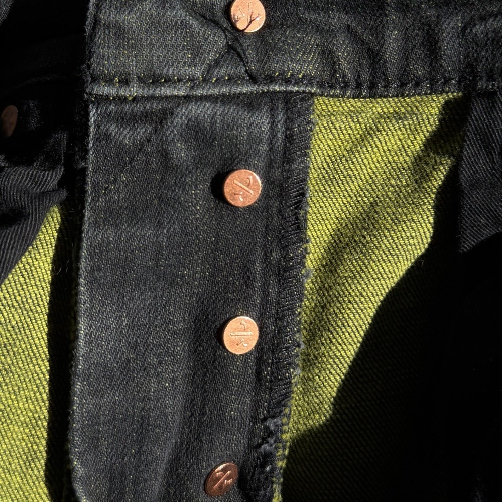 Purple Brand P001 Jeans | Black Wash w/ Yellow Contrast Weft |‎ Mens 31 | NWOT - Picture 12 of 13